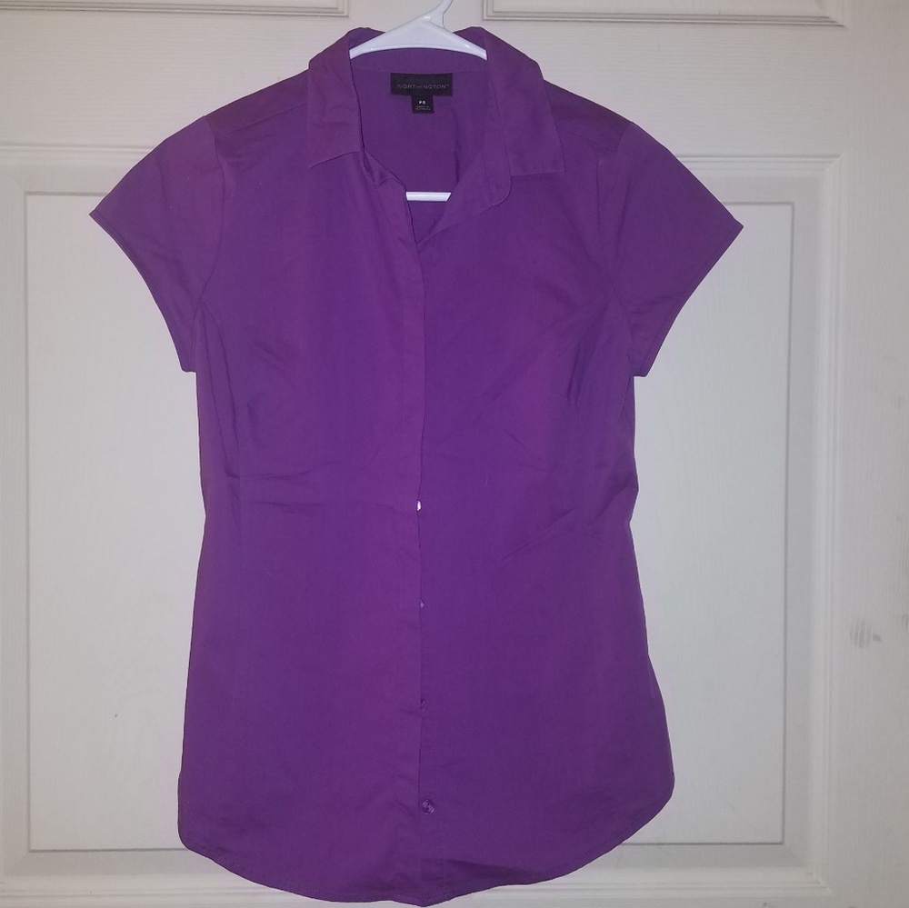 Bright purple button-down